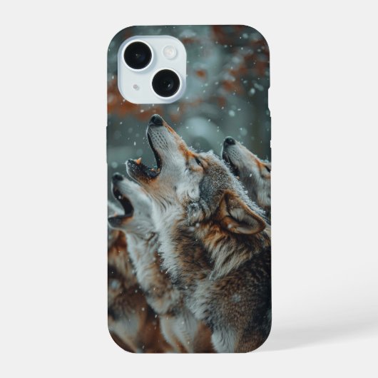 オオカミの声 iPhone 15ケース (裏面)