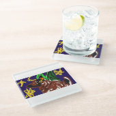 オオカミの夜の喜びおもしろい ガラスコースター (アングル)