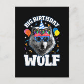 オオカミの大きな誕生日 オオカミのために ポストカード (正面)