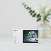 オオカミの女の子のワタリガラスのこうもりの月 名刺 (スタンド正面)
