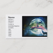 オオカミの女の子のワタリガラスのこうもりの月 名刺 (正面)