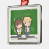 オオカミの女の子及び黒い王子の~エリカX Kyouya メタルオーナメント (左)