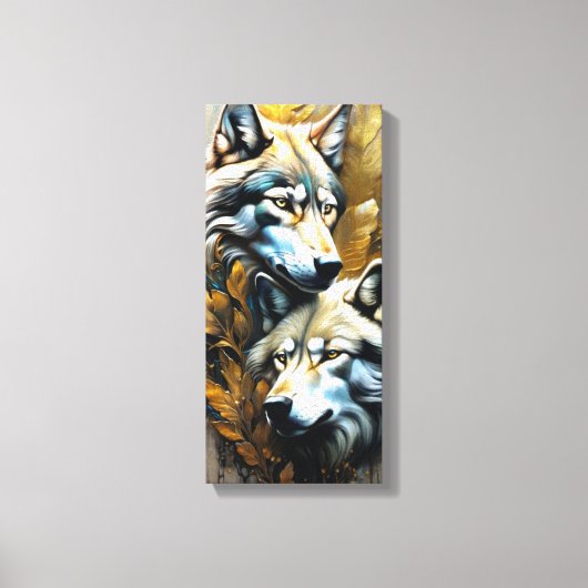オオカミの家族 キャンバスプリント (正面)