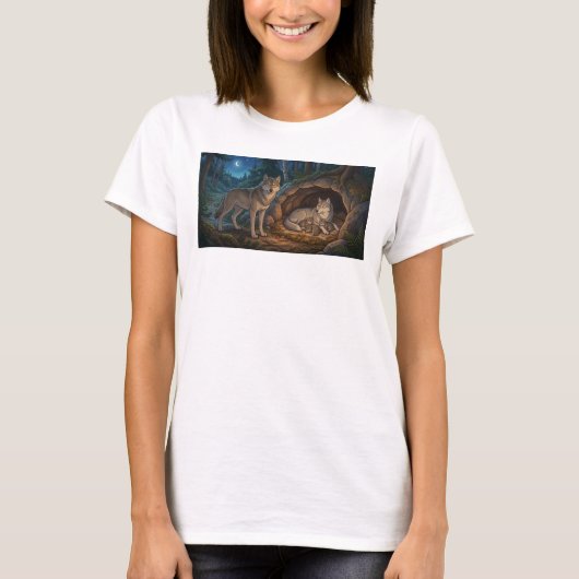 オオカミの家族 Tシャツ (正面)