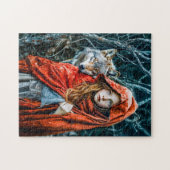 オオカミの小さな赤い乗馬フード ジグソーパズル (横)