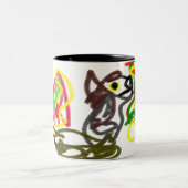 オオカミの幸せな秋 ツートーンマグカップ (中央)