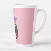 オオカミの幻想的な蝶 カフェラテマグ (右)