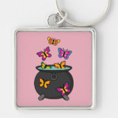 オオカミの幻想的な蝶 キーホルダー (正面)