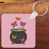 オオカミの幻想的な蝶 キーホルダー (裏面)