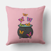 オオカミの幻想的な蝶 クッション (裏面)