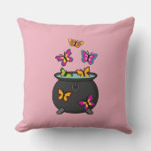 オオカミの幻想的な蝶 クッション (正面)