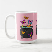 オオカミの幻想的な蝶 コーヒーマグカップ (左)