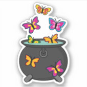 オオカミの幻想的な蝶 シール (正面)