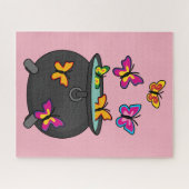 オオカミの幻想的な蝶 ジグソーパズル (横)