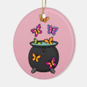 オオカミの幻想的な蝶 セラミックオーナメント (左)