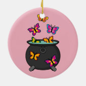 オオカミの幻想的な蝶 セラミックオーナメント (裏面)