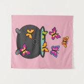 オオカミの幻想的な蝶 タペストリー (正面(横))