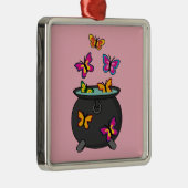 オオカミの幻想的な蝶 メタルオーナメント (右)