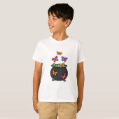 オオカミの幻想的な蝶 Tシャツ (正面フル)