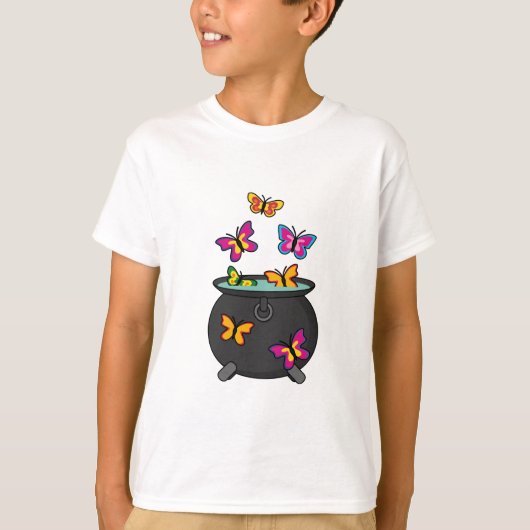 オオカミの幻想的な蝶 Tシャツ (正面)