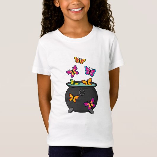 オオカミの幻想的な蝶 Tシャツ (正面)