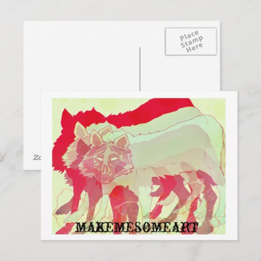 オオカミの後頭 ポストカード (正面/裏面)