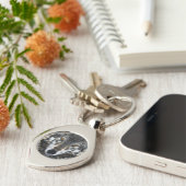 オオカミの感動的で強いポートレート キーホルダー (側面)