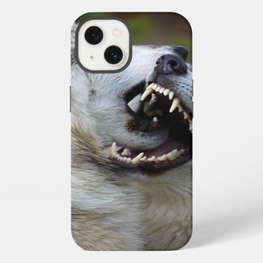 オオカミの戦い iPhoneケース (裏面)