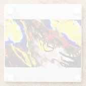 オオカミの星黄 ガラスコースター (裏面)