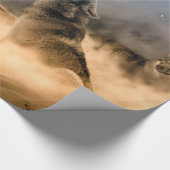 オオカミの月の霧の自然の景色 ラッピングペーパー (コーナー)