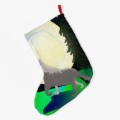 オオカミの月 ラージクリスマスストッキング (裏面 (吊り時))