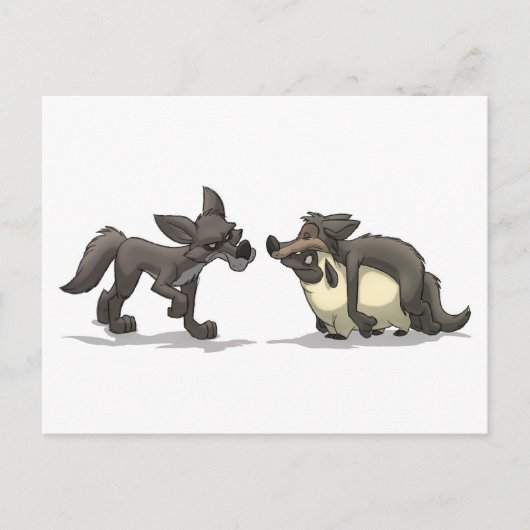 「オオカミの服を着た羊」はがき ポストカード (正面)