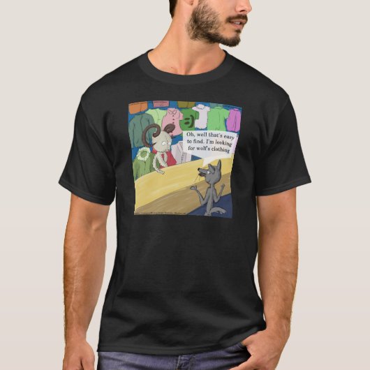 オオカミの格好をしたオオカミが面白い Tシャツ (正面)