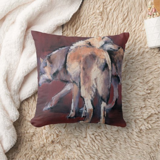 オオカミの構成2001年 クッション (ブランケット)