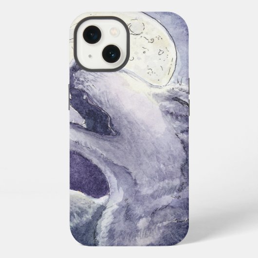 オオカミの歌のiPhone 7/8の場合。 Orig。 水彩画Art. iPhoneケース (裏面)