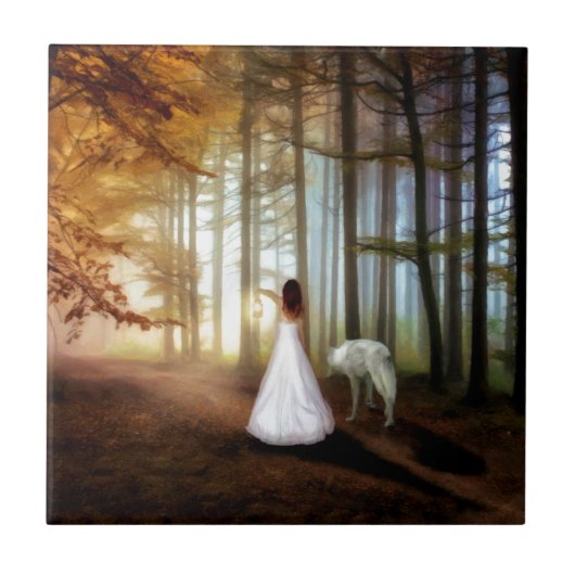 オオカミの歩く タイル (正面)