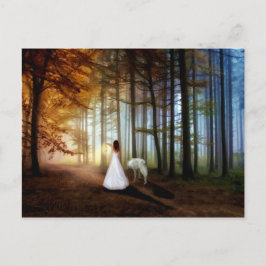 オオカミの歩く ポストカード