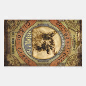 オオカミの毛皮 長方形シール (正面)