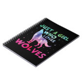 オオカミの水彩を愛する少女 ノートブック (左側)