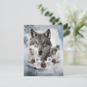 オオカミの水彩冬 サンキューカード (スタンド正面)