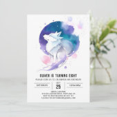 オオカミの水彩夢幻の誕生日 招待状 (スタンド正面)