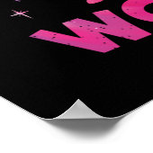 オオカミの水彩大好きな女の子 ポスター (角)