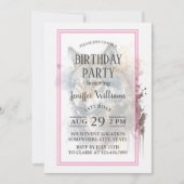 オオカミの水彩画 招待状 (正面)