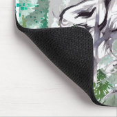 オオカミの水彩 | ウルフカラフルマウスパッド マウスパッド (コーナー)