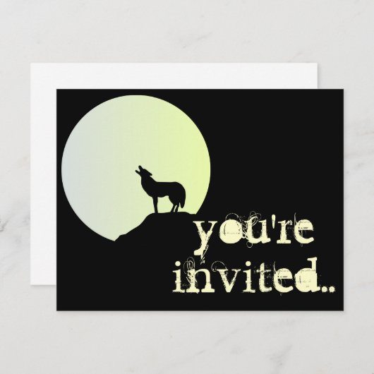 オオカミの満月 招待状 (正面/裏面)