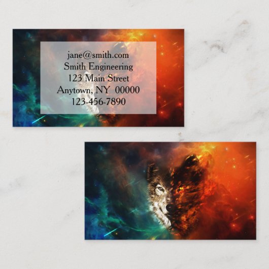 オオカミの火と氷 名刺 (正面/裏面)