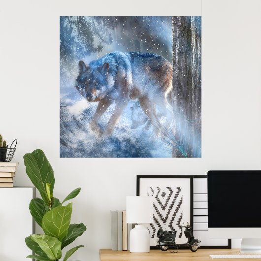 オオカミの灰色の季節 ポスター (ホームオフィス)