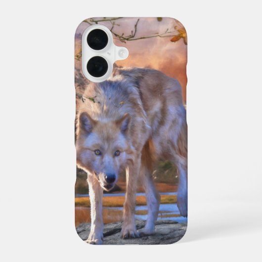 オオカミの狩場 iPhone 16ケース (裏面)