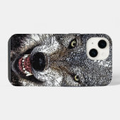 オオカミの眼の美術 iPhoneケース (裏面横)