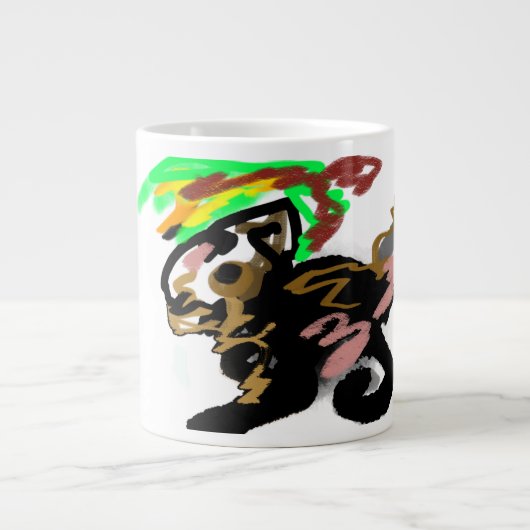 オオカミの秋の喜び ジャンボコーヒーマグカップ (正面)
